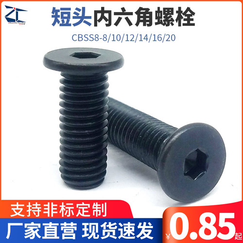 TAF51超簿头内六角 短头内六角螺栓 极低头螺丝CBSS8-6/8/10/12