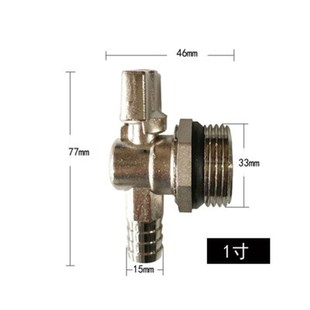 地暖分水器放水阀门地热排水铜开关阀1寸热水嘴水龙头暖气排污阀