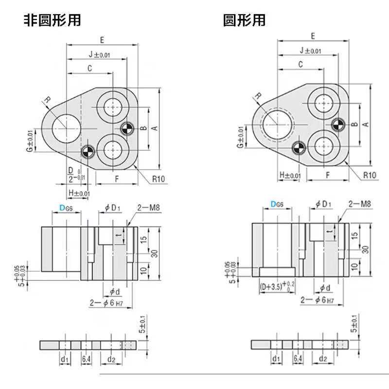 米思米标准件精密冲头固定座汽车模配CP-APCP-FPDP-APDP-FPAP-FP