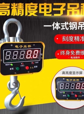电子吊秤1吨2吨3吨5吨10吨吊钩称吊车秤行车称无线打印机称吊磅称