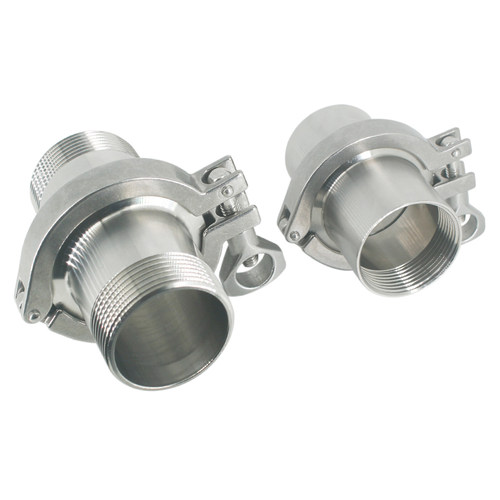 304不锈钢外丝内丝快装卡箍接头卫生级快速卡扣法兰卡盘连接管件