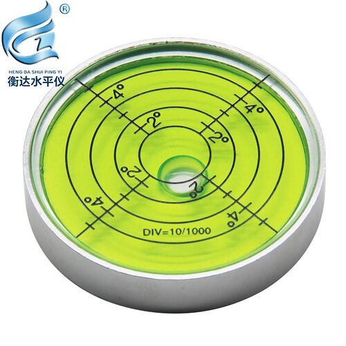 万象水平仪水平泡珠金属水准泡圆形水准仪气泡水平尺高精度水准器