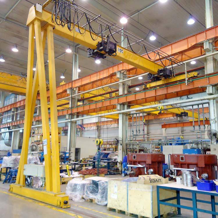 重庆半门式吊机有轨道龙门吊移动式龙门架500kg半门式起重机