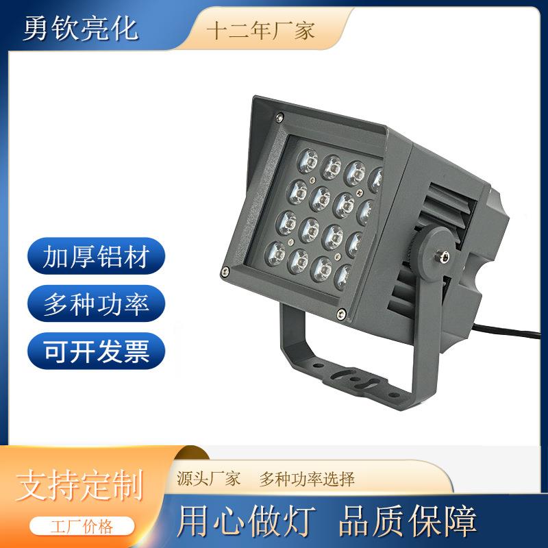 方形投光灯48W聚光带沿帽照树灯园林射灯亮化户外景观草坪