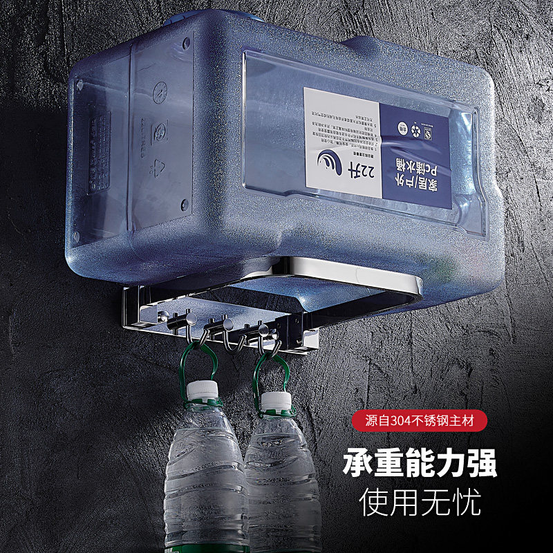 脸盆架壁挂免打孔浴室厨房盆子收纳架家用L多功能折叠不锈钢置物