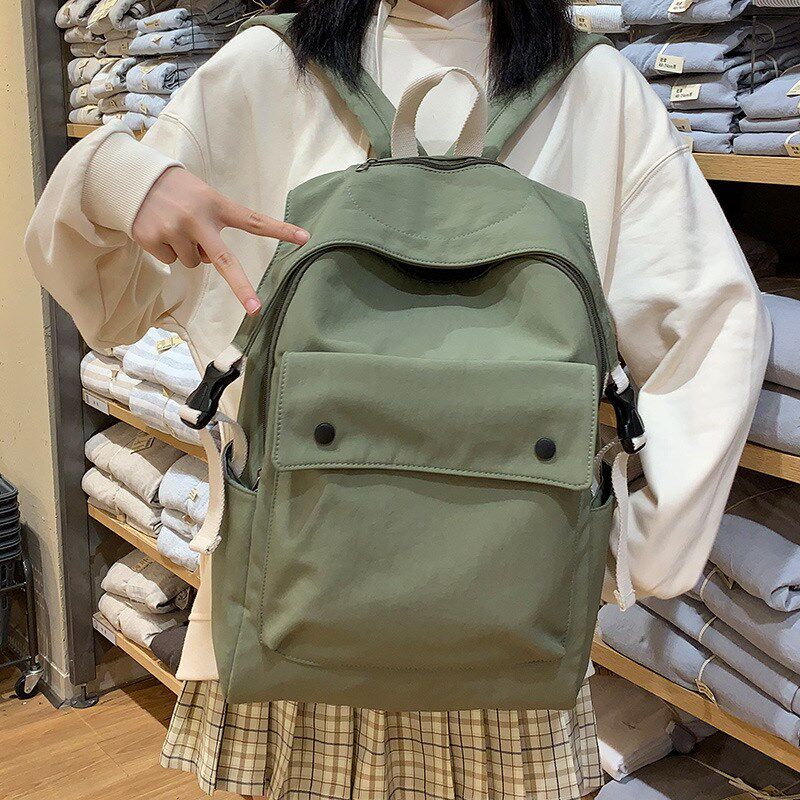 中学生书包女韩版简约大容量高中双肩包2020新款小学生初中生背包