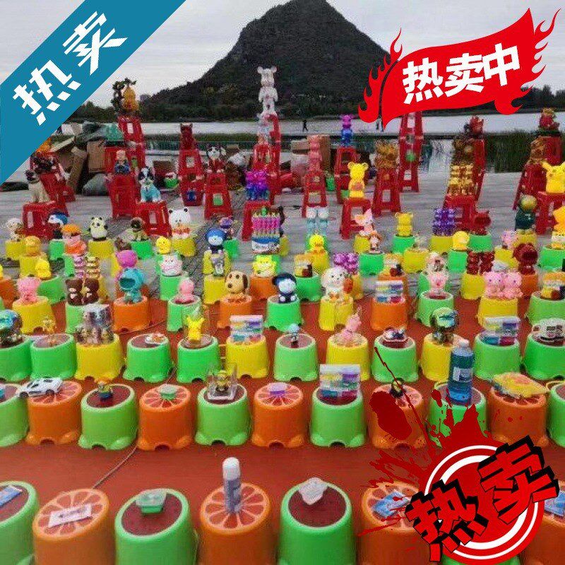 套圈塑料高凳子夜市摆地摊西瓜水果凳红色喜庆金边垃圾Z桶装圈筐