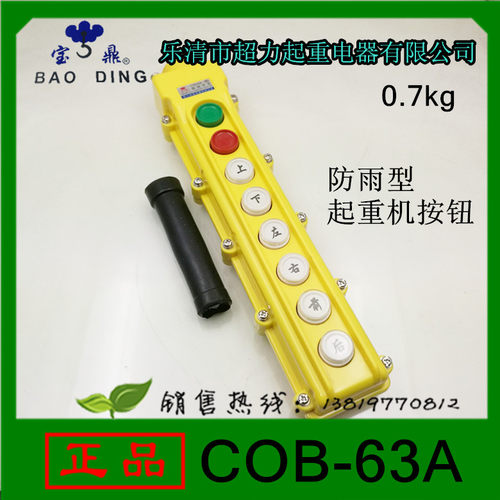 乐清市超力起重电器防雨型起重机押扣开关器COB-63A按钮8个按键