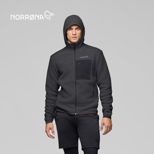 男子 NORRONA trollveggen Warm3 登山徒步保暖夹克抓绒衣 巨魔墙