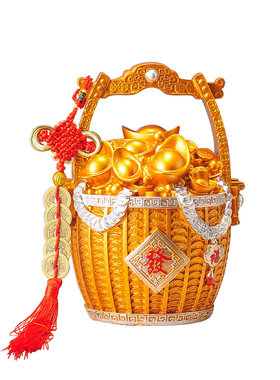 家居客厅斗柜开放格摆件财源滚滚元宝一桶金N存钱罐屋内摆设装饰