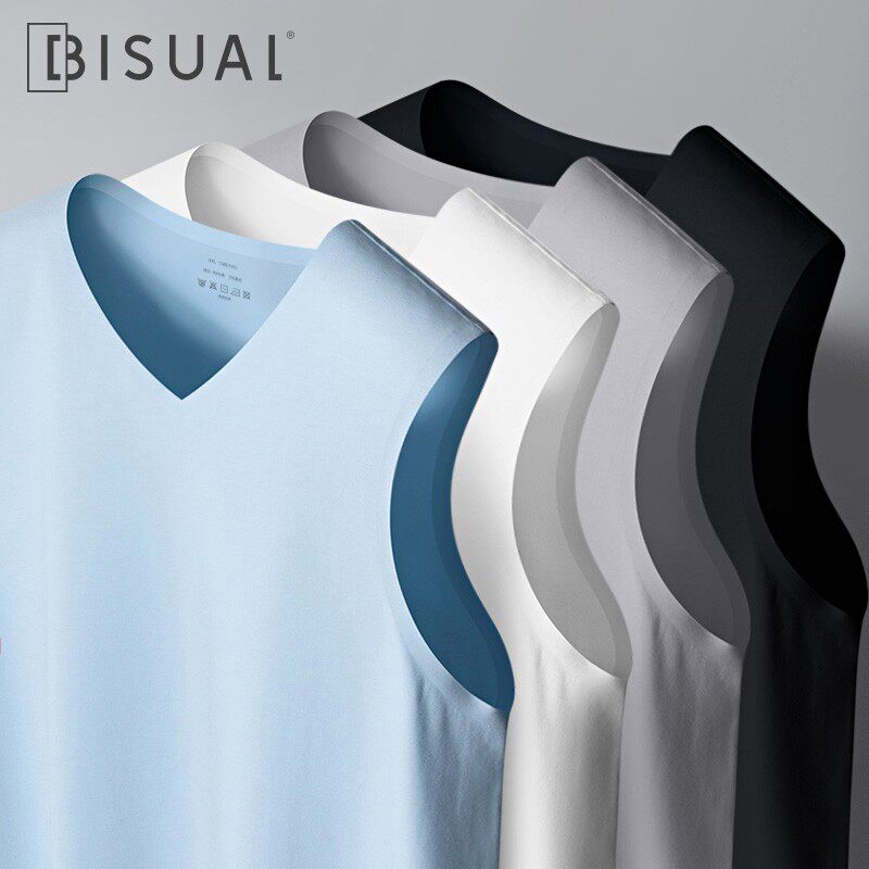 男士纯棉宽肩跨栏背心坎肩紧身无痕内穿吊带白色内衣打底汗衫夏季