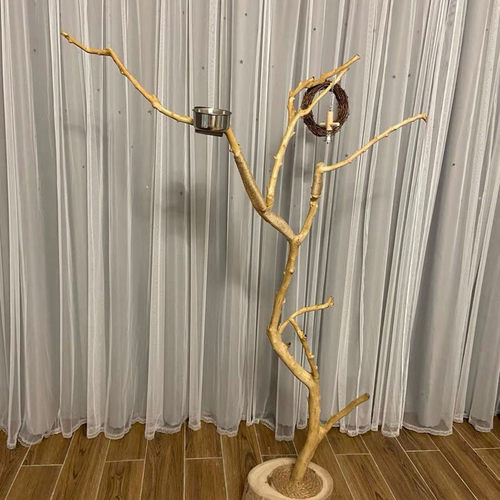 干树枝原木杈干鸟架o造型壁挂衣架艺术干枝枯木树干架吊顶龙骨装