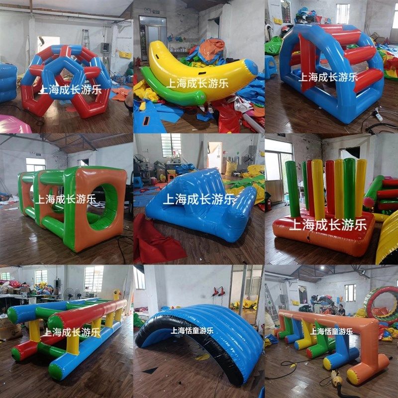 幼儿园充气三角爬梯平衡木杠铃跨栏糖葫芦翻山越岭体智能上课道具