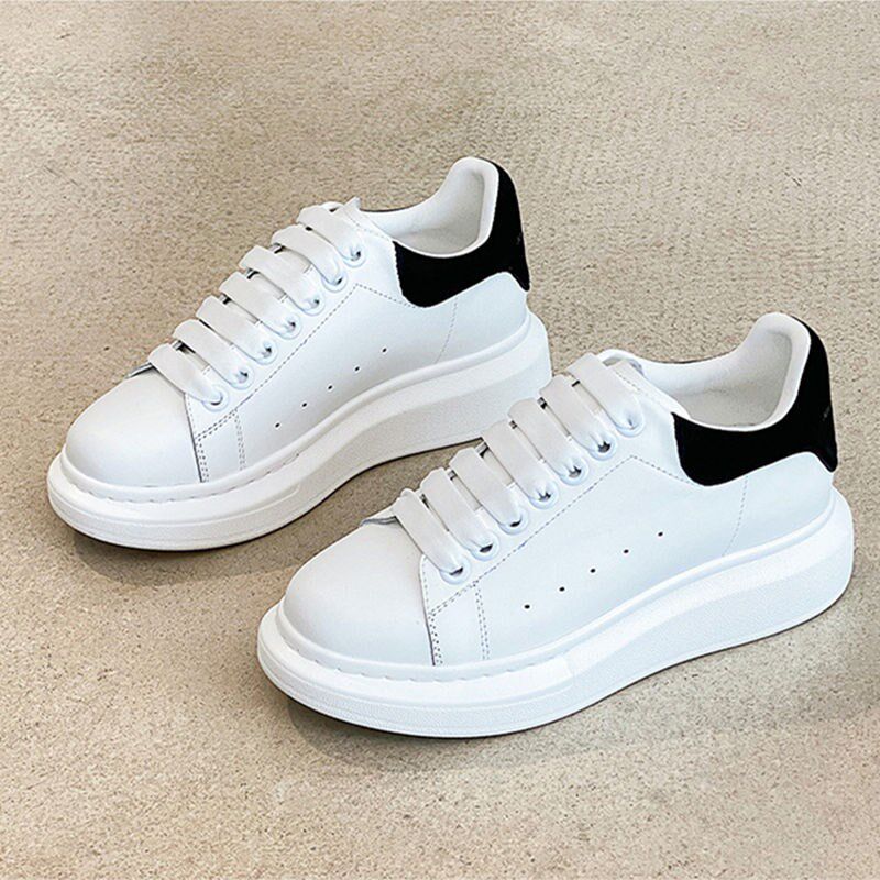 小个子5cm头层牛皮小白鞋女内增高厚底板鞋休闲百搭潮系带运动鞋