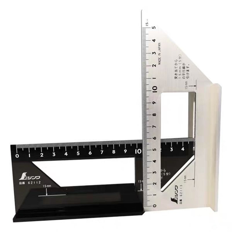 日本亲和shinwa45度90度多功能角尺角尺过线木工三角尺62113