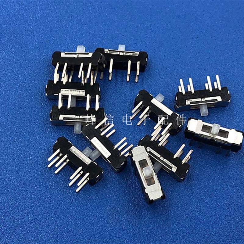 MMP231立式双排3档8脚拨动开关波动耐高温小微型滑动开关