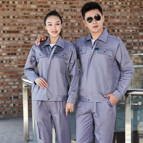 工作服套装e夏季长袖工服电焊汽修劳保服工地全棉工装防烫厂服