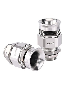 电缆抗拉力d304不锈钢喇叭口双锁紧防水接头密封填料函