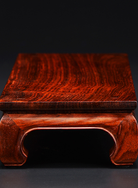 红木家具老挝大红k酸枝木实木底座长方形木制紫砂工艺品底座佛底