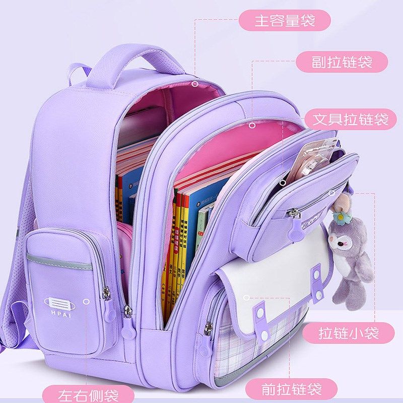 小学生拉杆书包女1-3-6年级可C拆卸两用儿童书包轻便大容量手拉包