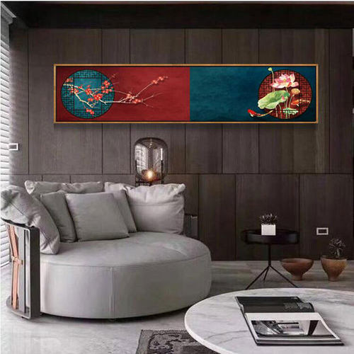 新中式客厅装饰画沙发背景墙酒店餐D厅壁画现代中国风卧室床头挂