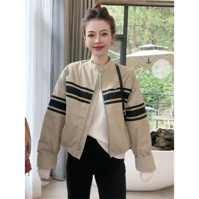 2025年春秋新款立领棒球服女短款韩版休闲小个子外套爆款夹克上衣