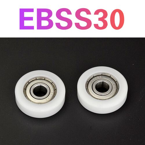 EBSS30工程塑料轴承平型POM聚缩醛树脂440不锈钢轴承包塑导轮