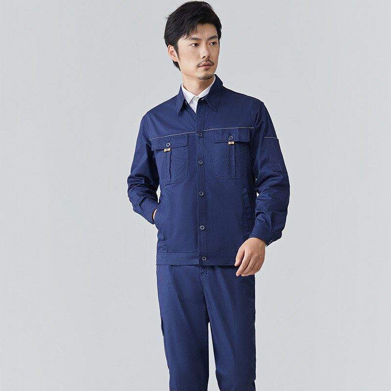 夏季薄款工作服套装男电u焊工防烫耐磨劳保服工厂车间工装制服