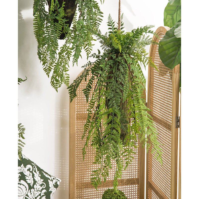 蕨类垂吊植物装饰室内绿植壁挂G花假花藤条橱窗装饰森系