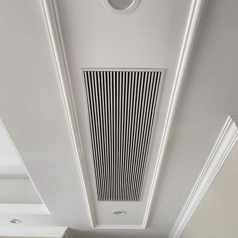 加长空调出风口极窄边框线u形极简百叶格栅风管机进风口检修口定