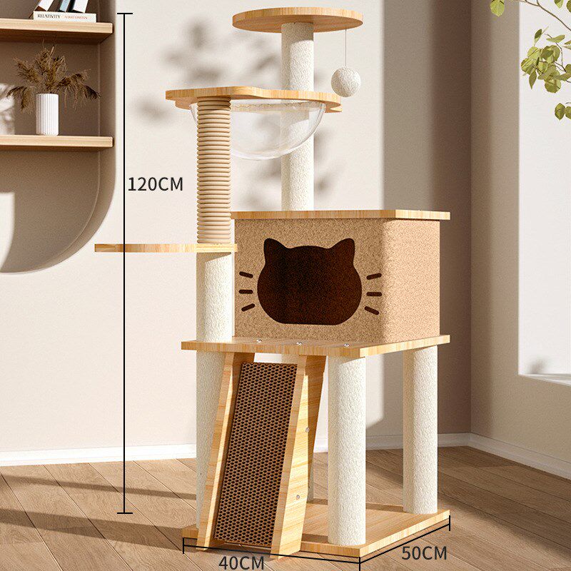 新款猫爬架喵仙堡乐园玩睡一x体猫抓柱猫窝大型猫跳台不占地猫玩