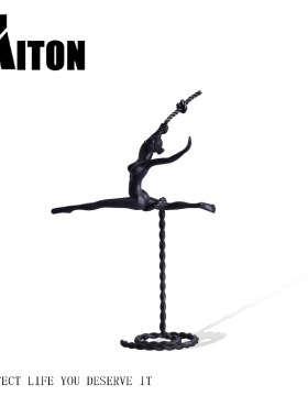 现代抽象空中吊绳舞蹈人t物摆件样板房艺术雕塑客厅玄关桌面装饰