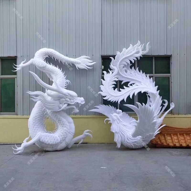 婚庆泡沫雕塑定制中式婚礼龙凤圆盘D龙柱亭子舞台摆件装饰婚礼道