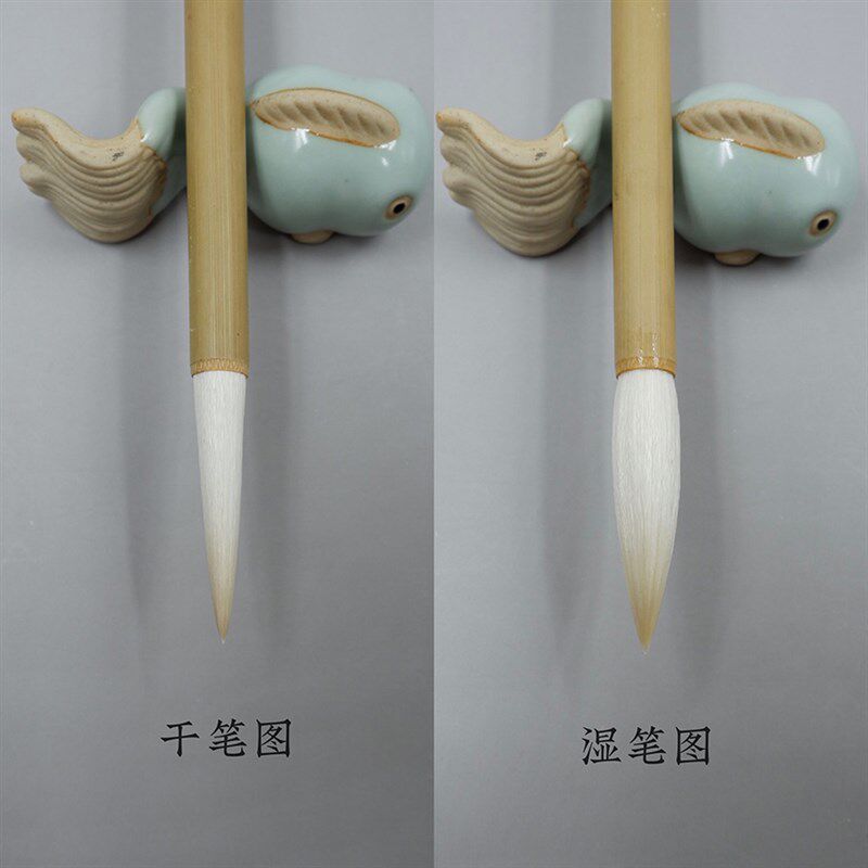 羊毫毛笔苏州湖笔金亭湖笔细嫩光锋标杆传统仿李鼎V和净纯兰蕊单