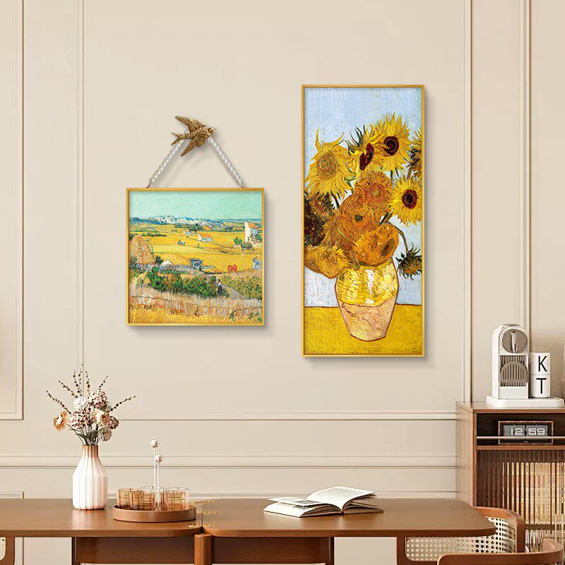 奶油风卧室d装饰画风景床头挂画简约客厅主卧餐厅墙画房间背景壁