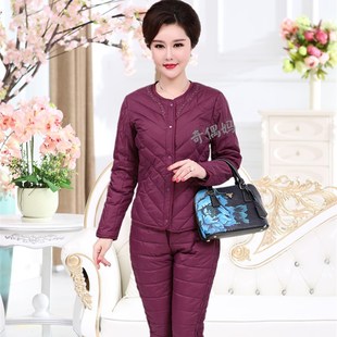 中老年男款女款保暖羽绒s服内胆套装加厚爸爸妈妈轻薄老年人羽绒