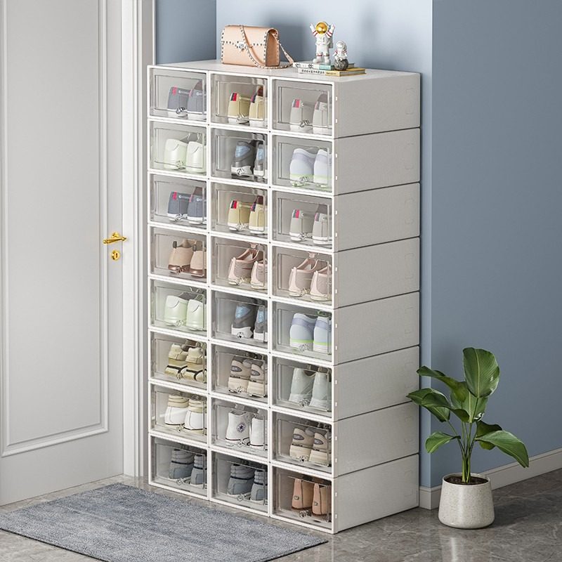 折叠鞋盒家用门口鞋架鞋子存放盒抽屉式透明鞋柜收纳盒省空间神器,农用物资,苗木固定器/支撑器,淘宝优惠券,粉丝福利购,淘宝优惠卷