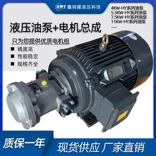 液压柱塞油泵电机组HY10+5.5KW液压泵总成内轴电机液压站配件系统