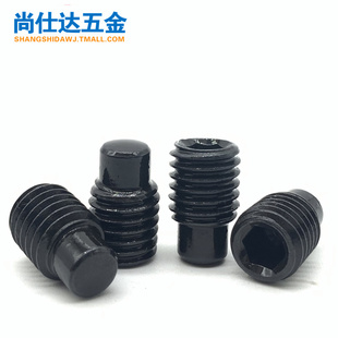 M10M12M16M20凸端紧定螺丝钉圆柱端内六角无头螺丝顶丝机米DIN915