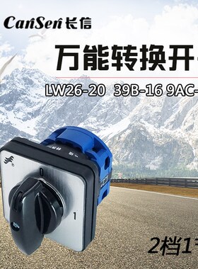 长信万能转换开关LW26-20 39B-16 9AC-02/1 C0071/1 开关 2档1节