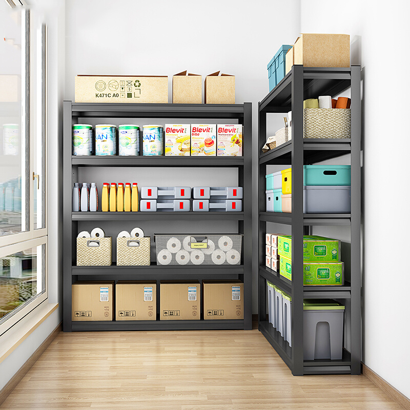 家用储藏室c货架置物架单位储藏间置物架落地多层车库烤漆收纳层