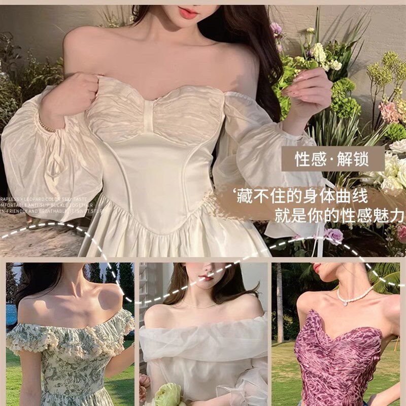 前扣无肩b带内衣女防滑聚拢小胸显大加厚6cm隐形抹胸美背裹胸文胸