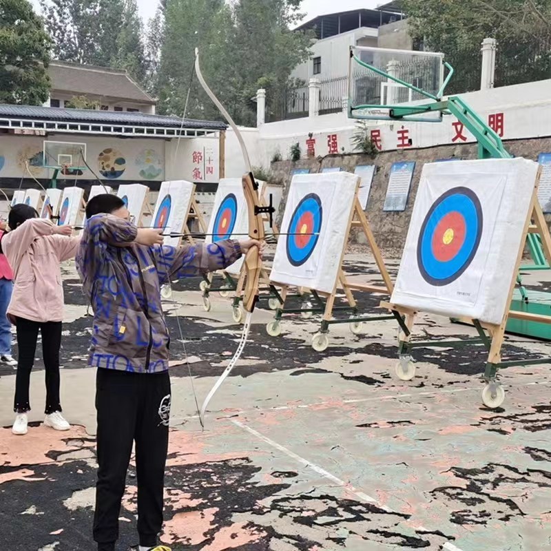 可移动靶架比赛练习箭靶架射箭馆竞技射击W运动草靶支架