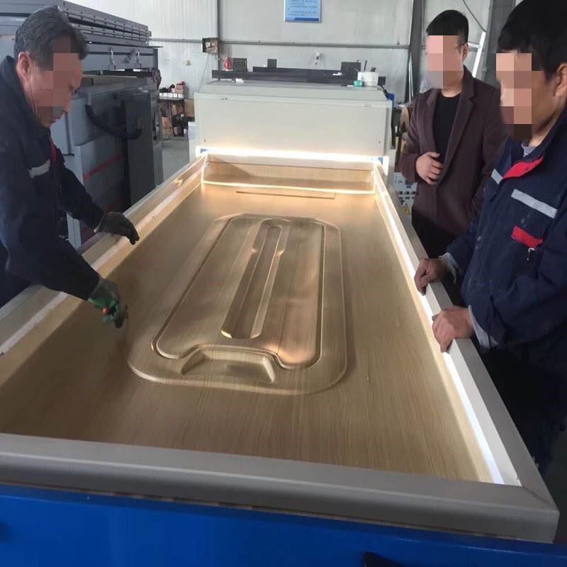 手推半自动覆膜机烤箱不动双工位C吸塑机橱柜移门大小头膜压门机