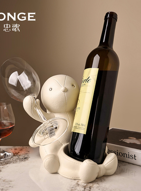 简约风红酒架摆件家居客厅创D意酒柜电视柜餐桌装饰品摆设
