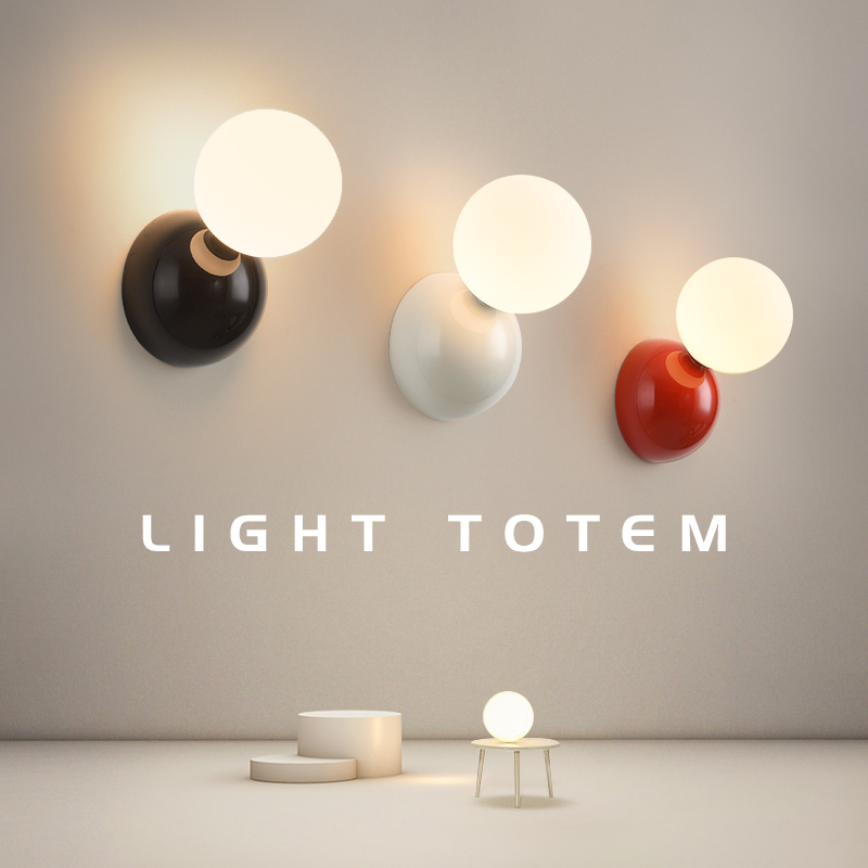 奶油系卧室床头小壁灯北欧uis风客厅儿童房楼梯电视背景墙壁墙灯