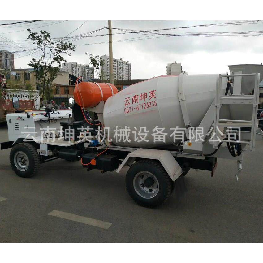 隧道2方水泥车 大马力混凝土搅拌运输车 定制乡村修路商混车