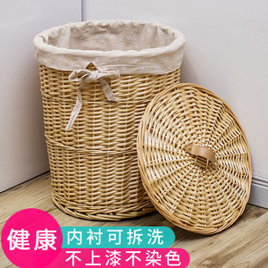 宜然衣服收纳桶脏衣篮衣物收纳筐带盖篓子家用装脏衣服篮储物篮