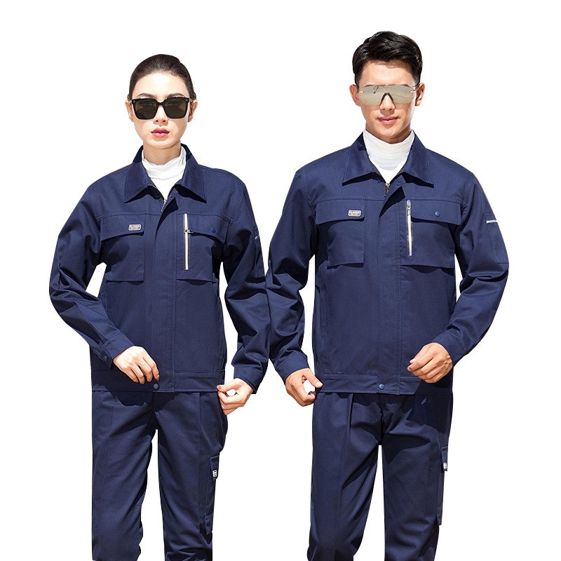 炫彩拉链春秋工装长袖工作v服套装劳保工装厂服工作服工地工作服