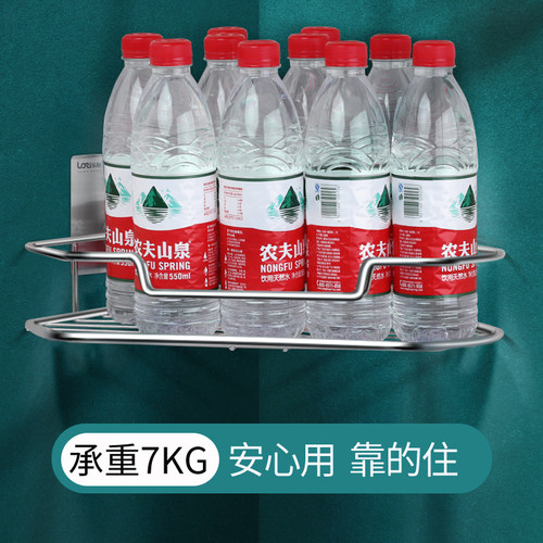 乐贴卫生间浴室置物架转角t三角架免打孔不锈钢壁挂免钉沥水收纳